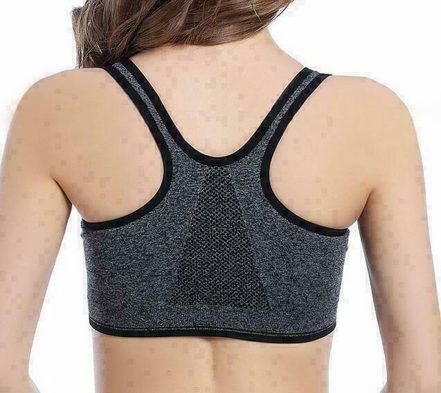 LB Hot Womens Anti-sagging Sports Bra Shock Absorber Racerback Fitness Yoga Vest