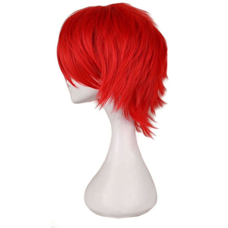 Unisex Short Full Wigs Anime Wig Cosplay Halloween Costume Synthetic Hair Gift 