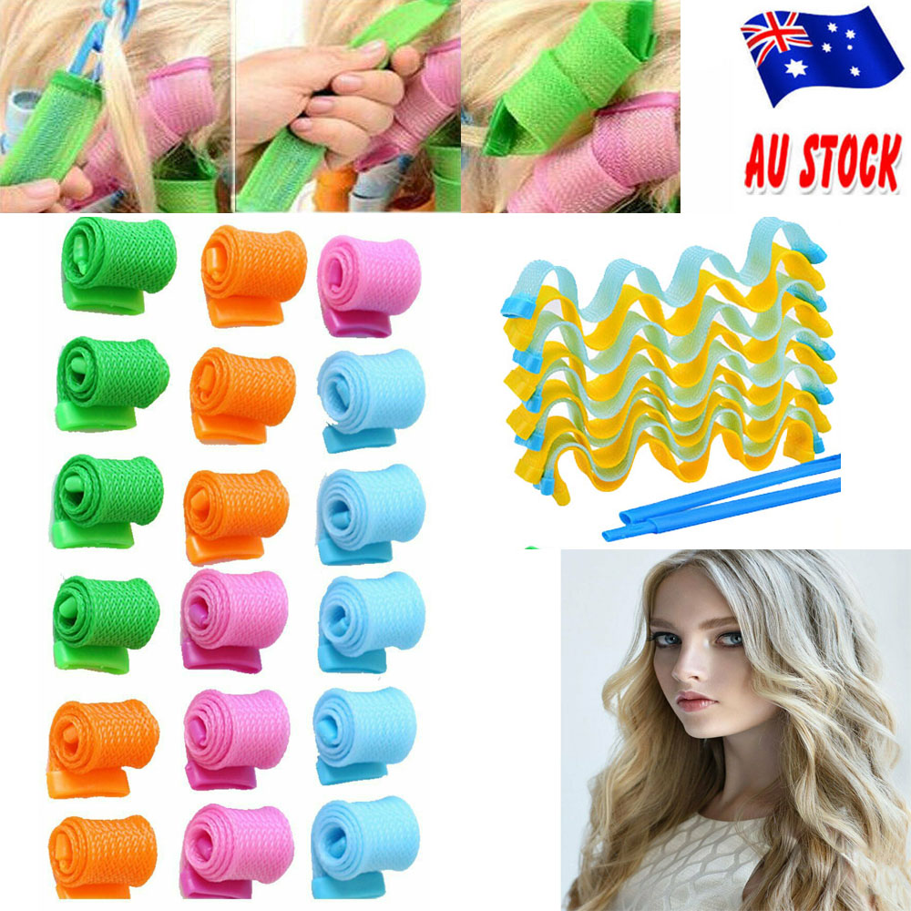 40pcs Spiral Rollers Curler Formers No Heat Leverage Magic Hair