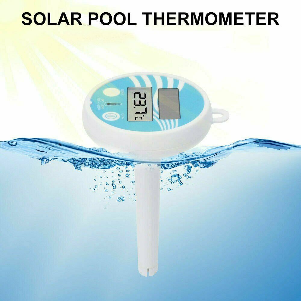 Digital Swimming Pool Floating Thermometer - Solar Powered Water SPA ...