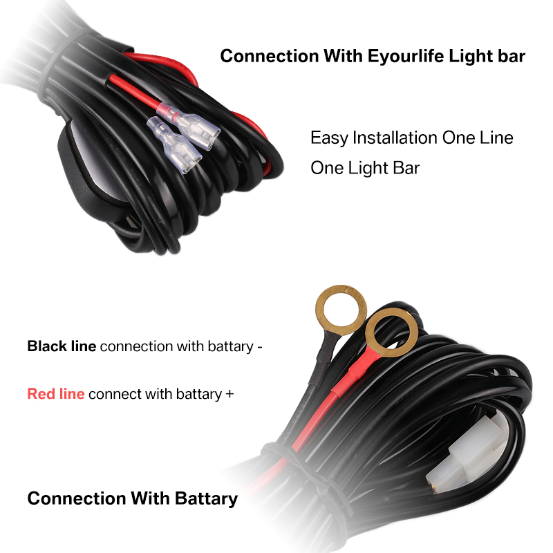 Led Hid Wiring Loom Harness Spot Work Driving Light Bar 12v 40a Relay Switch Kit