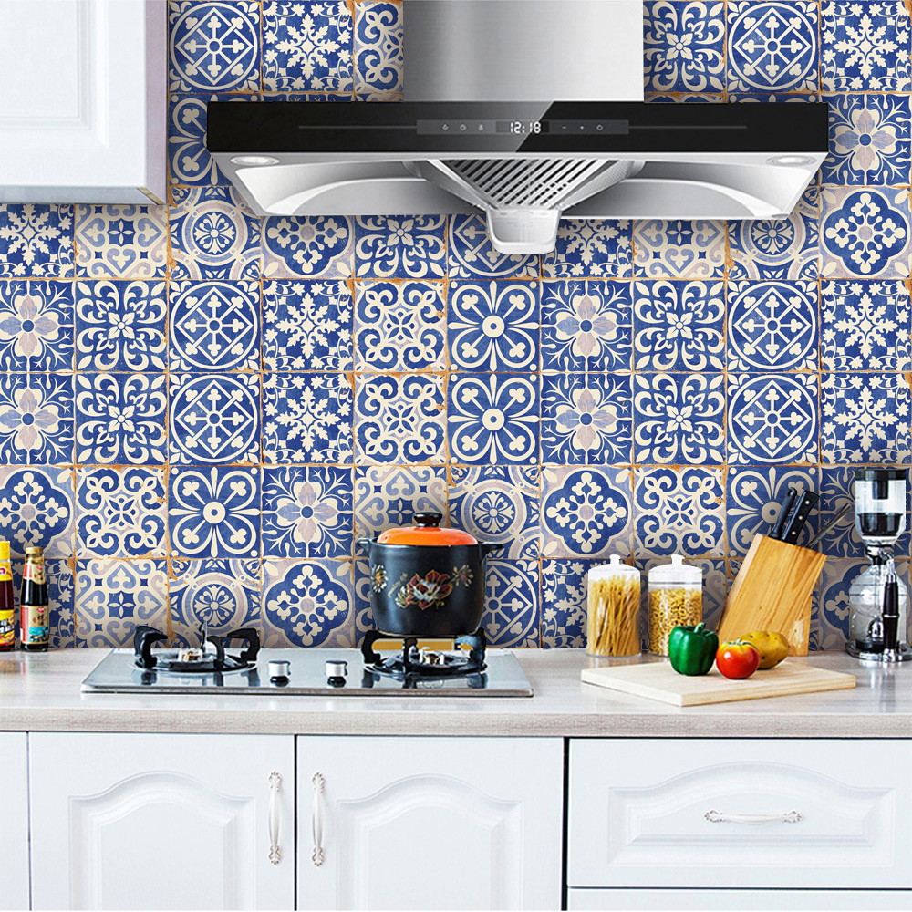 Moroccan Style Tile Wall Stickers Kitchen Bathroom SelfAdhesive Mosaic