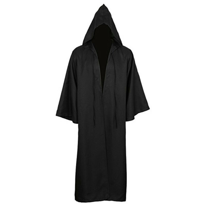 Adult Mens Hooded Robe Cloak Cape Party Halloween Vampire Cosplay ...