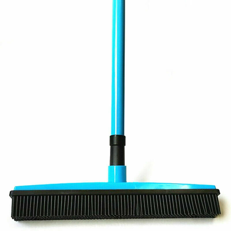 Rubber Broom For Pet Dog Cat Hair Sweeper Squeegee Windows Car Long