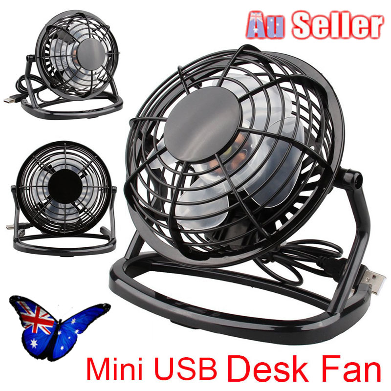 Mini Usb Desk Fan Small Quiet Personal Cooler Usb Powered Portable