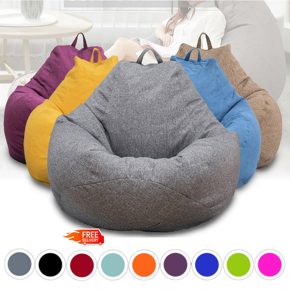 Large Bean Bag Chairs Couch Sofa Cover Indoor Lazy Lounger For Boys Girls Teens Ebay