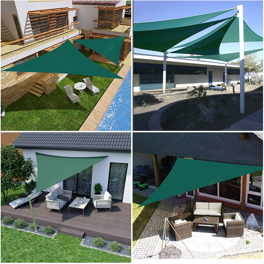 Heavy Duty Shade Sail Sun Canopy Outdoor Garden Awning Cloth UV Block ...