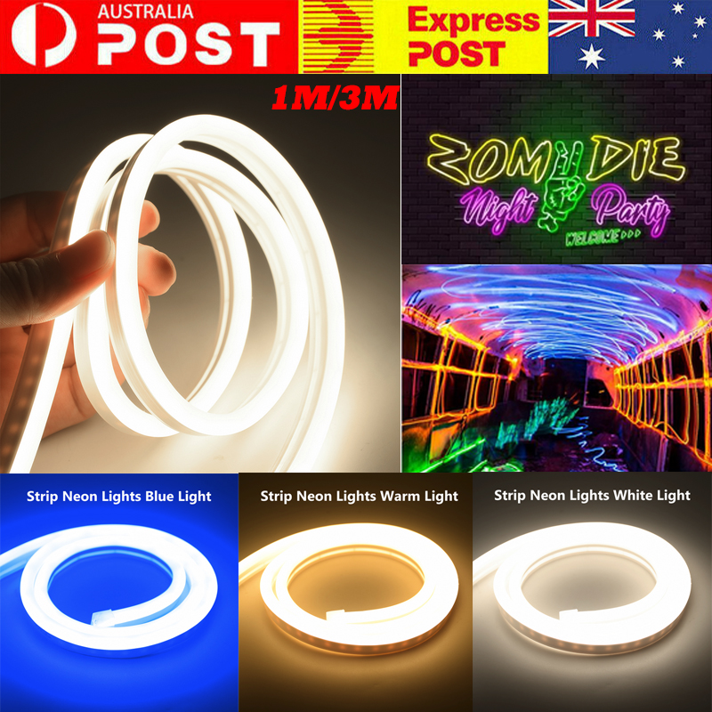 1 3m Dc 12v Flex Led Strip Neon Rope Light Silicone Indoor Outdoor