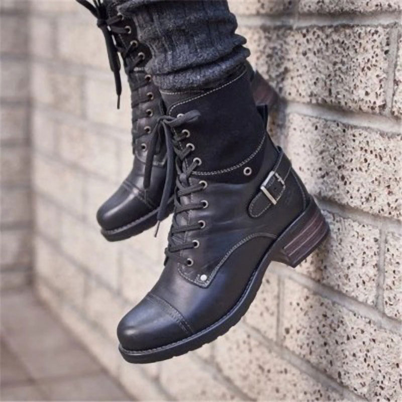 lace up boots flat womens