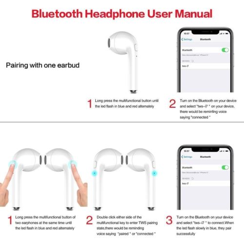 Как подключить две пары bluetooth наушников Беспроводные Bluetooth наушники, наушники, ушные вкладыши для Apple iPhone Samsu