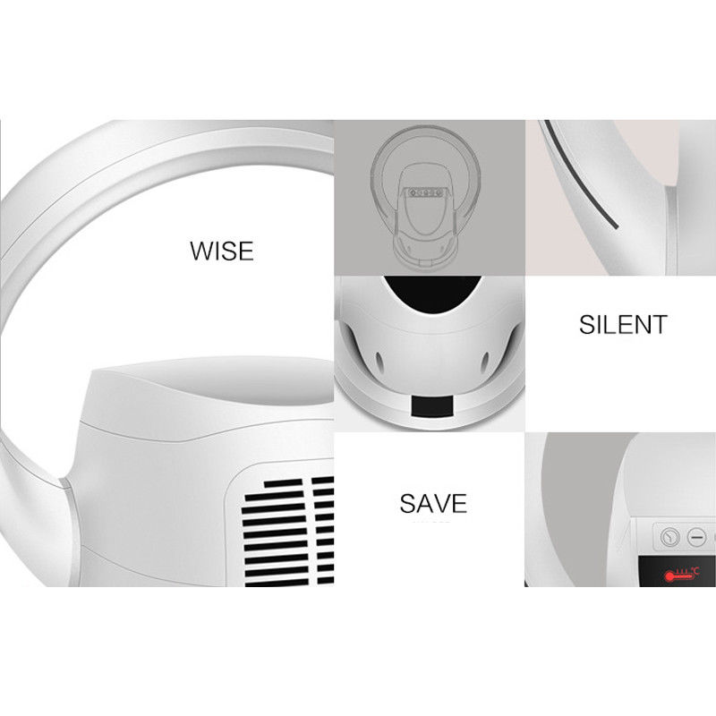 Air Conditioning Fan Bladeless Cooling Fan Remote Control Shake Wall