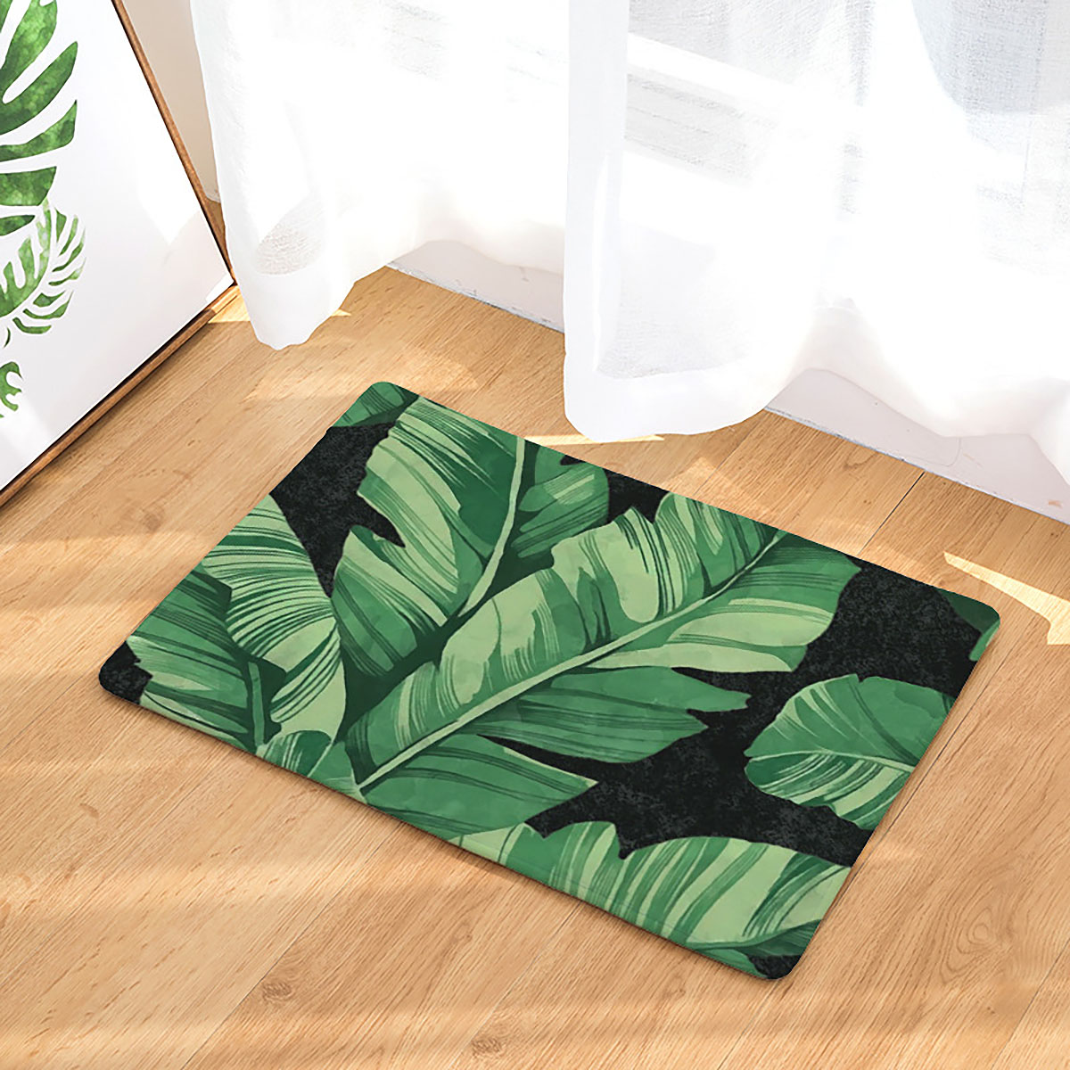 Banana Leaf Welcome Doormat Outdoor Indoor Carpet Floor Mat Kitchen Rug Bath Mat 