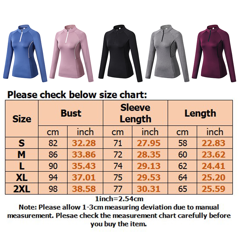 Download Womens 1/4 Zip Up Mock Neck Workout T Shirt Stretchy Long Sleeve Running Gym Top | eBay