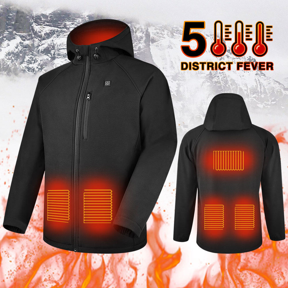 Winter Electric Heated Jacket Vest Coat Tops USB Warm-Up Heating Pad ...