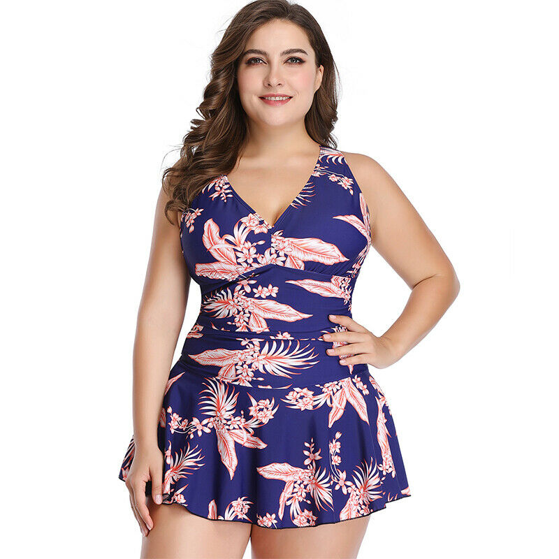 plus size two piece swim dress