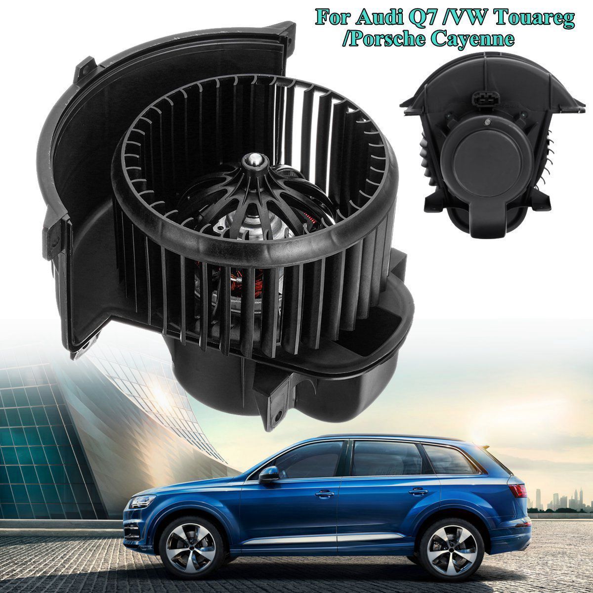Heater Blower Motor w// Cage Front Fit Audi Q7 Volkswagen Touareg Porsche Cayenne