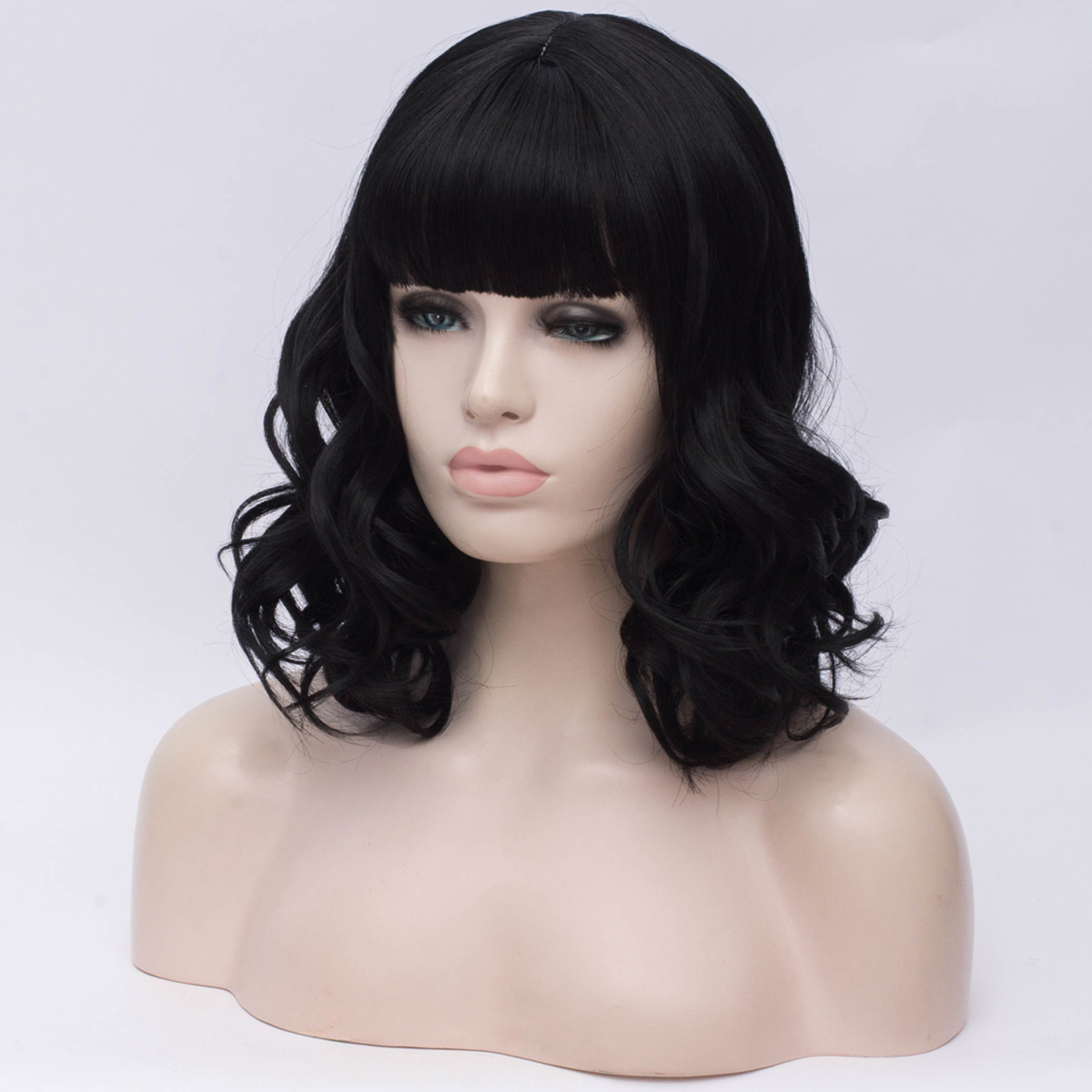 curly wig with fringe