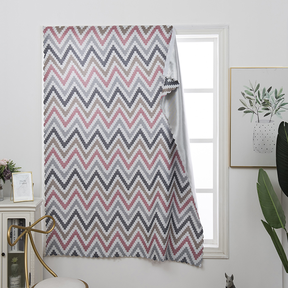 Blackout SelfSticky Curtain Bedroom Kitchen Cafe Short Window Curtains