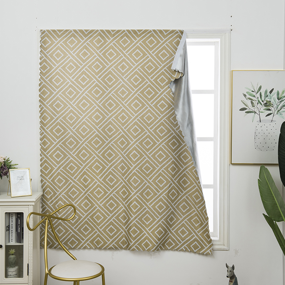 Blackout SelfSticky Curtain Bedroom Kitchen Cafe Short Window Curtains