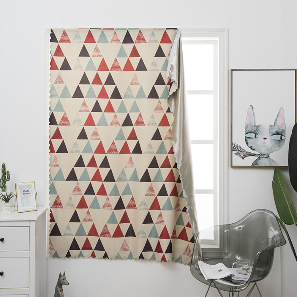 Blackout SelfSticky Curtain Bedroom Kitchen Cafe Short Window Curtains