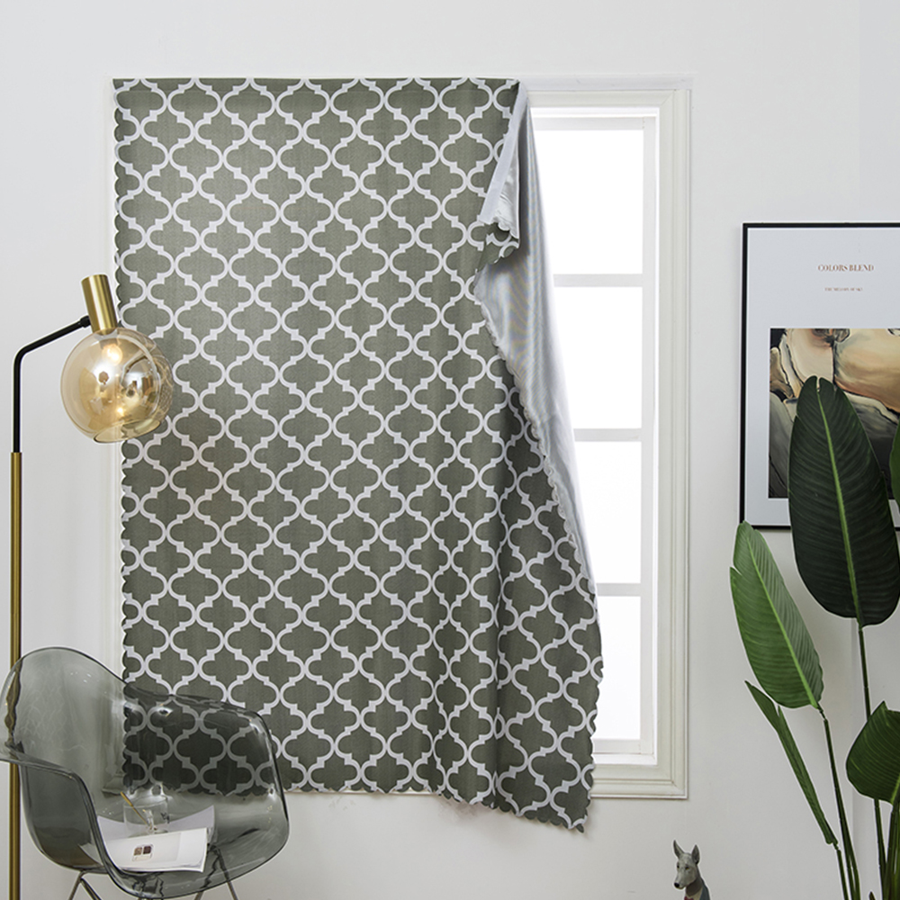 Blackout SelfSticky Curtain Bedroom Kitchen Cafe Short Window Curtains