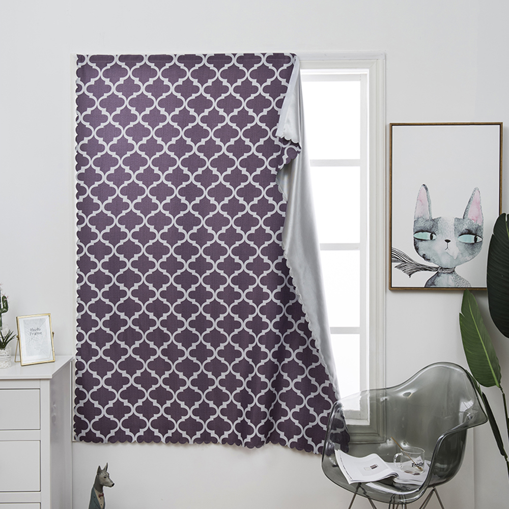 Blackout SelfSticky Curtain Bedroom Kitchen Cafe Short Window Curtains