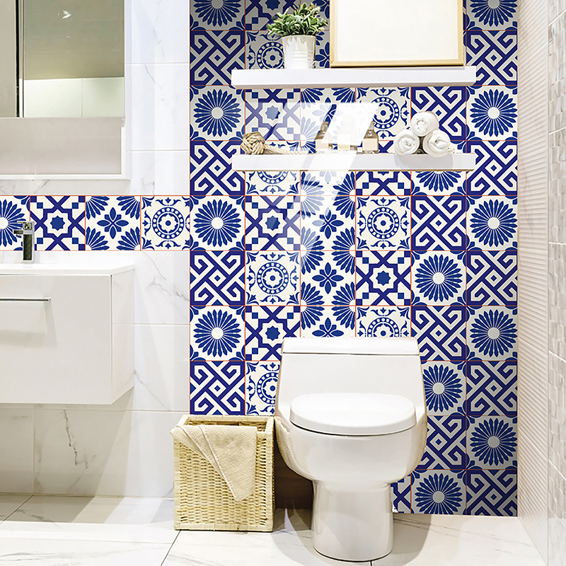Waterproof Moroccan Tile Stickers Kitchen Bathroom Self