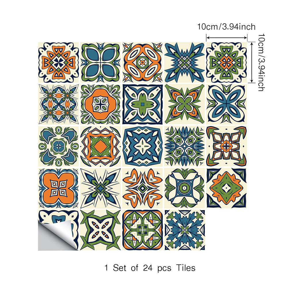 Vintage Moroccan Style Tiles Stickers Waterproof Self Adhesive Wall Sticker Set⭐ eBay