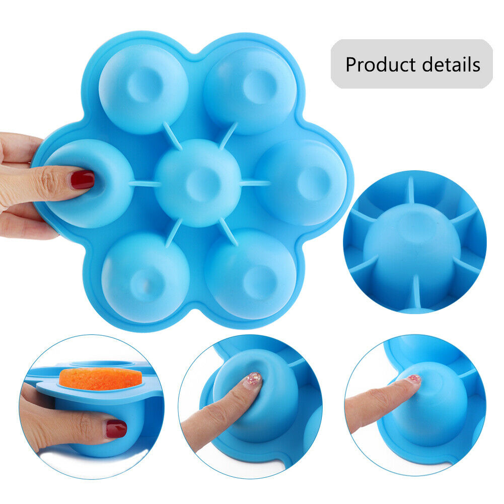 7 Holes Silicone Egg Bites Mold Tray Food Grade For Cooker ...