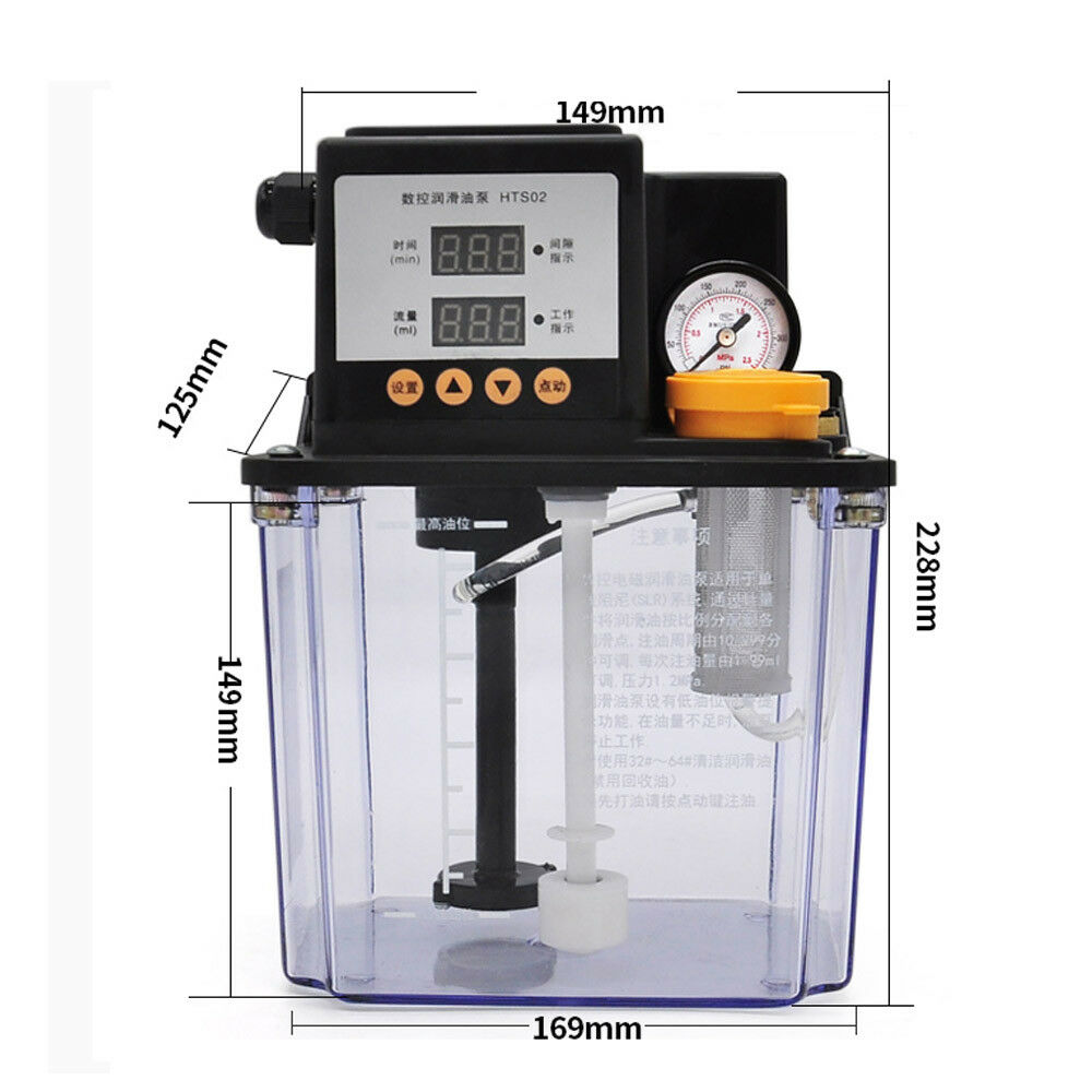 220V Automatic Electric Lubrication Pump Dual Digital Display Oiler