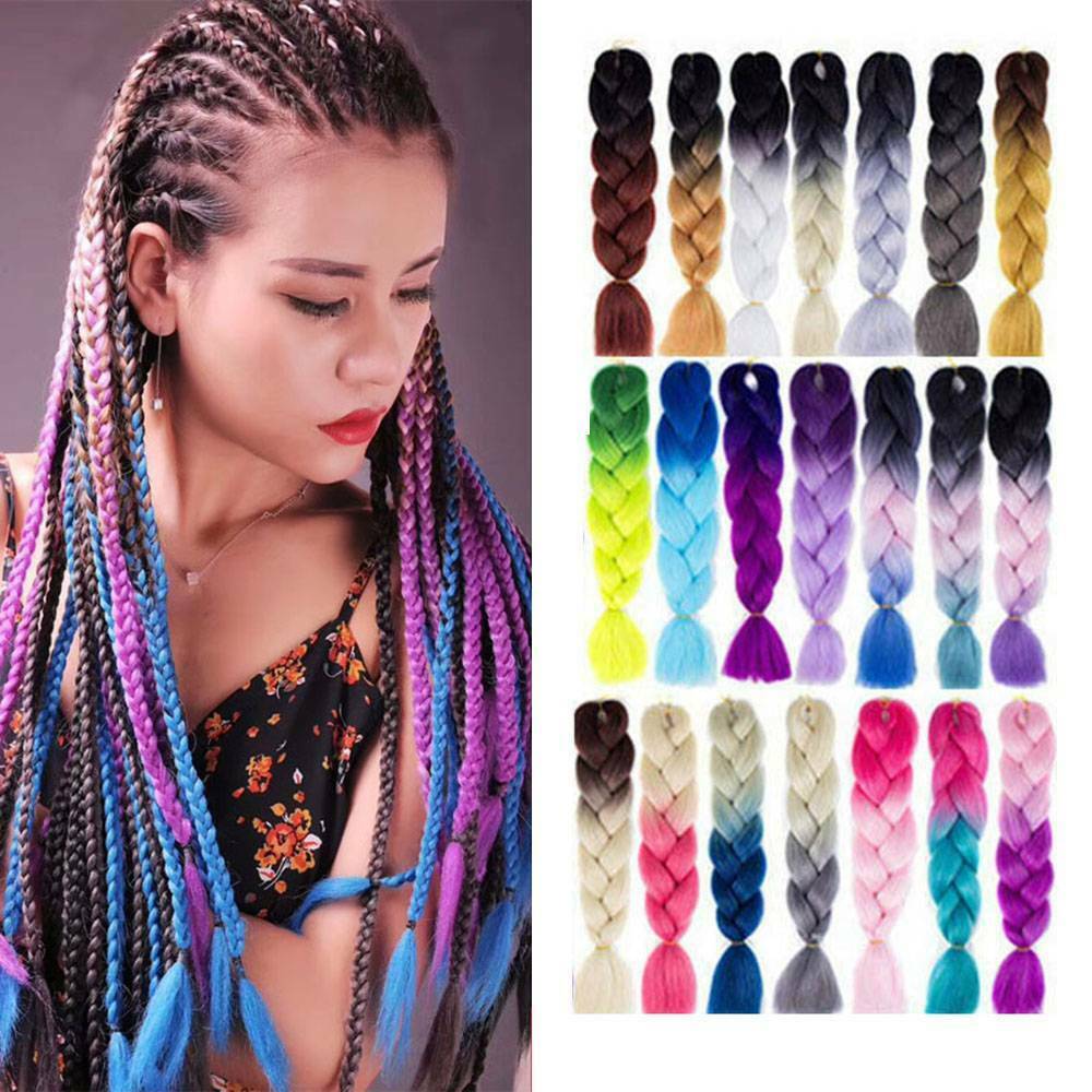 Afro Twist Braids Ombre Synthetic Kanekalon Jumbo Braiding Hair