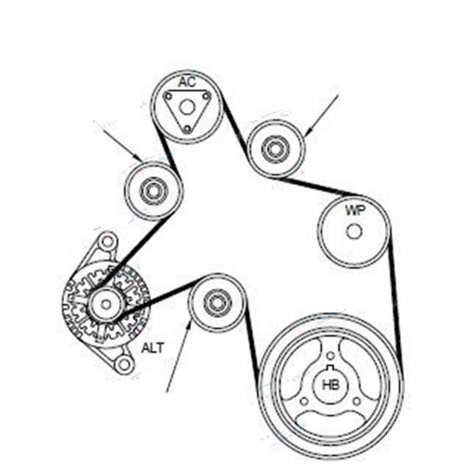 Drive Fan Belt + Idler Pulley Kit Hilux 3.0L Diesel 2005-13 1KD-FTV ...