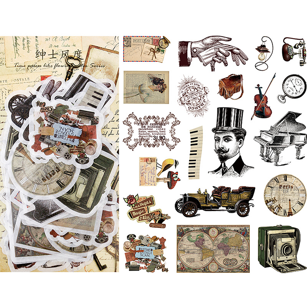 400Pcs Vintage Paper Sticker Scrapbooking Journal Planner Album Card Art  Craft