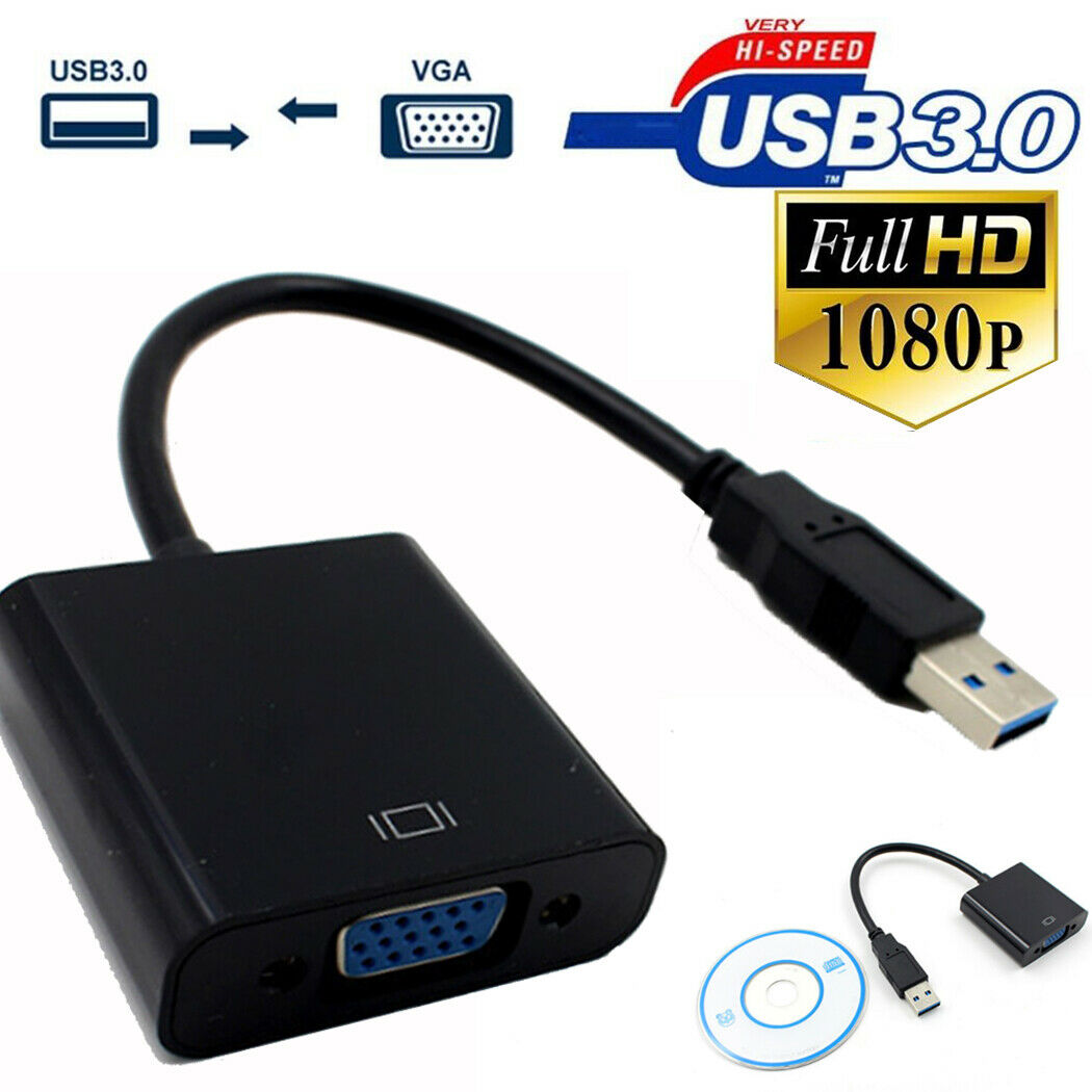 USB 2.0/3.0 to VGA Multi-display Adapter Converter External Video ...