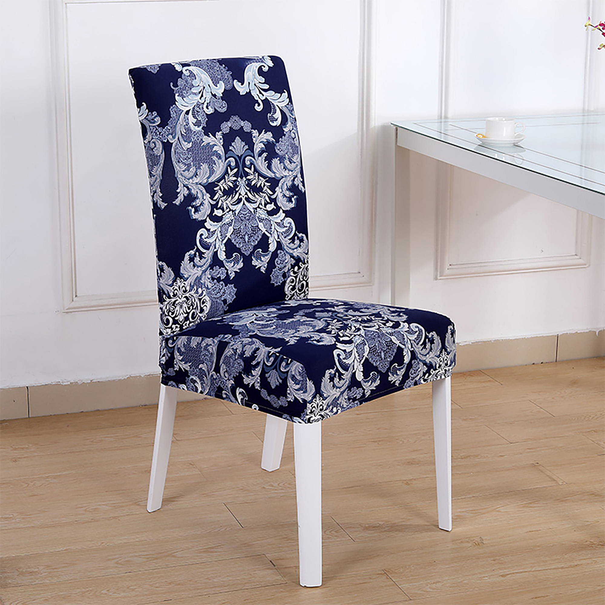 1/4/6PCS Removable Slipcovers Dining Stool Cover Stretch Chair Cover