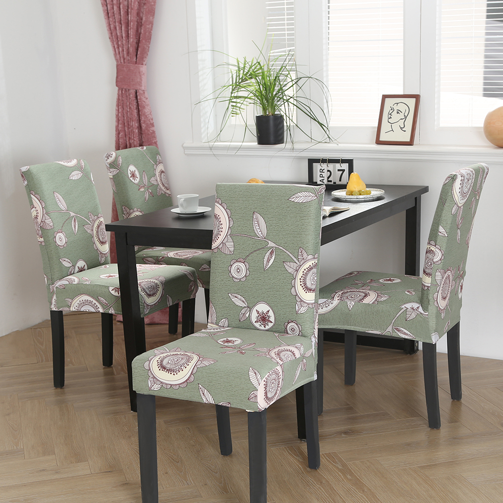 1-6X Dining Chair Seat Covers Spandex Slip Banquet Home Protective