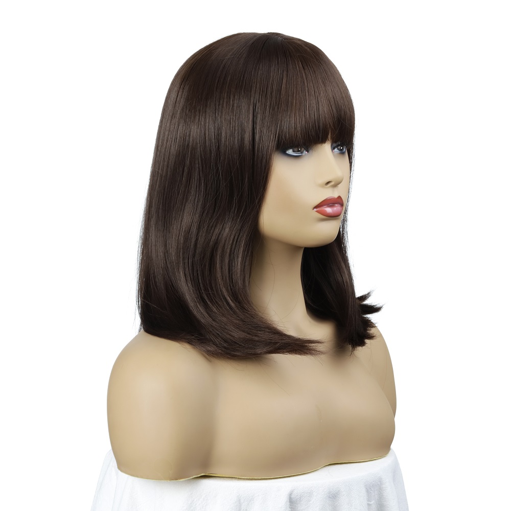 Women Long Straight Wavy Hair Wig Fashion Ombre Synthetic Full Wigs