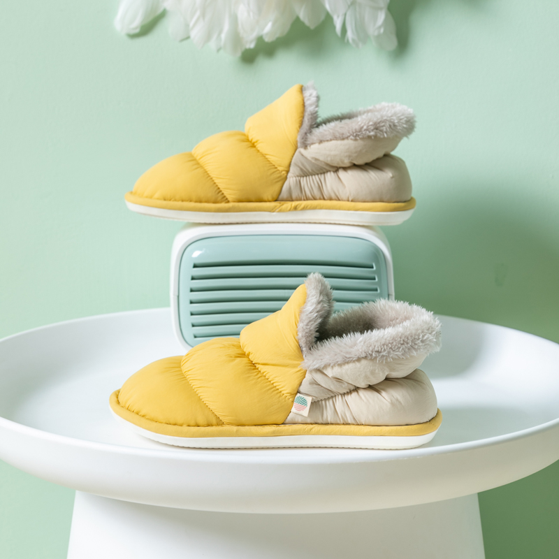 Couples Winter Warm Slippers Slides Fleece Lined Flat