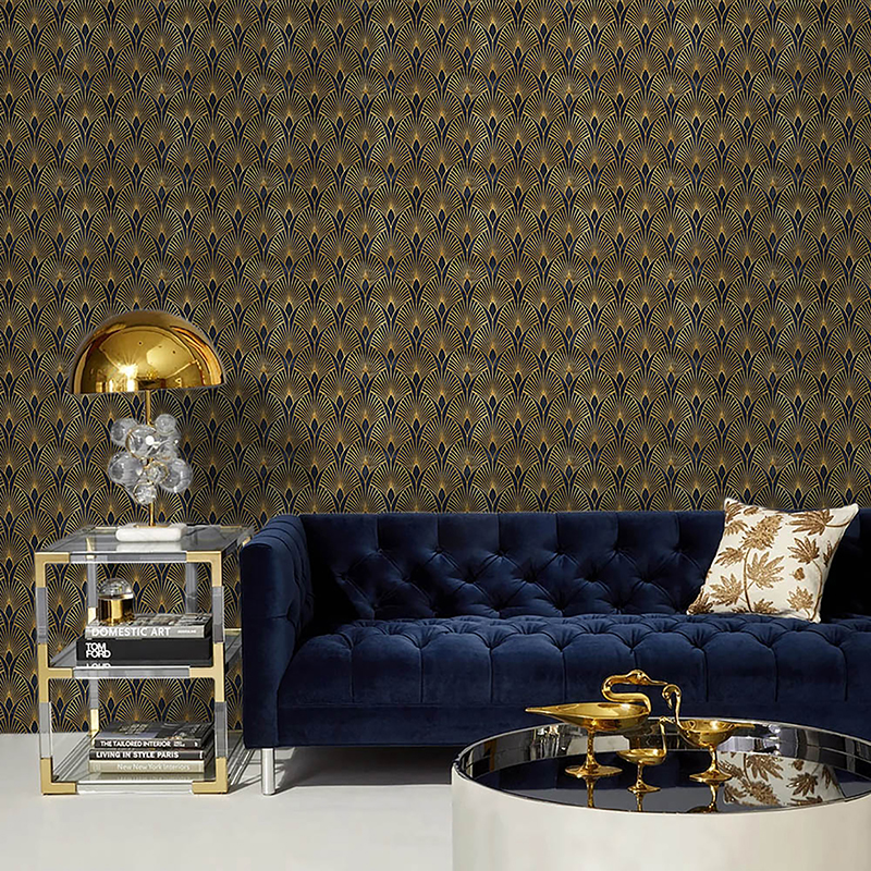 3D Geometric Triangle Gold Sliver Selfadhesive Removable