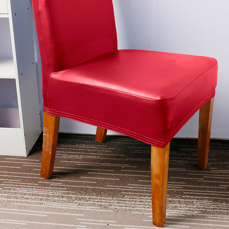 PU Leather Chair Seat Covers Stretch Dining Room Slipcover Wedding