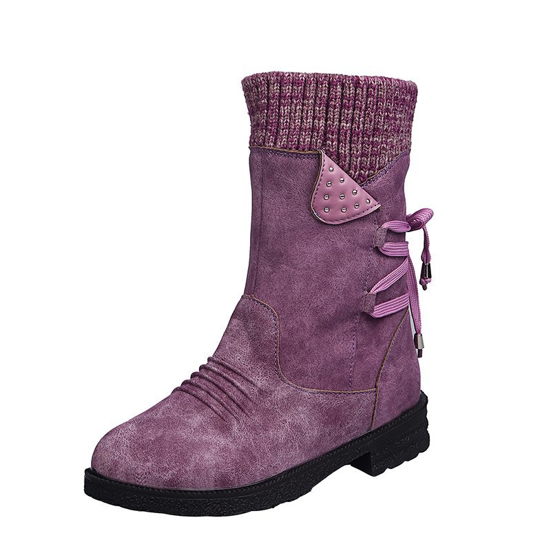 calf length lace up boots