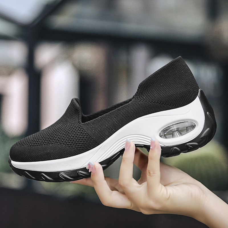 Women's Air Cushion Slip On Wedge Casual Shoes Walking Running Sneakers