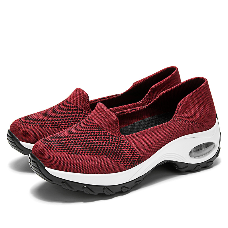Women's Air Cushion Slip On Wedge Casual Shoes Walking Running Sneakers