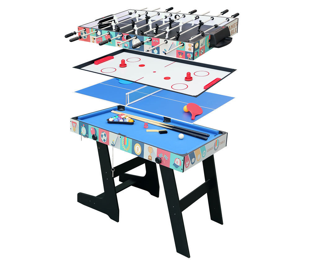 4 in 1 Foldable Game Table Foosball/ Hockey/Table Tennis/Pool Kids