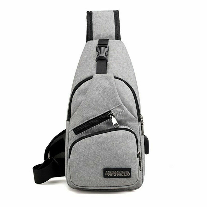 Mens Sling Bag+USB Charging Anti-Theft Chest Pack Crossbody Travel Shoulder Bags | eBay