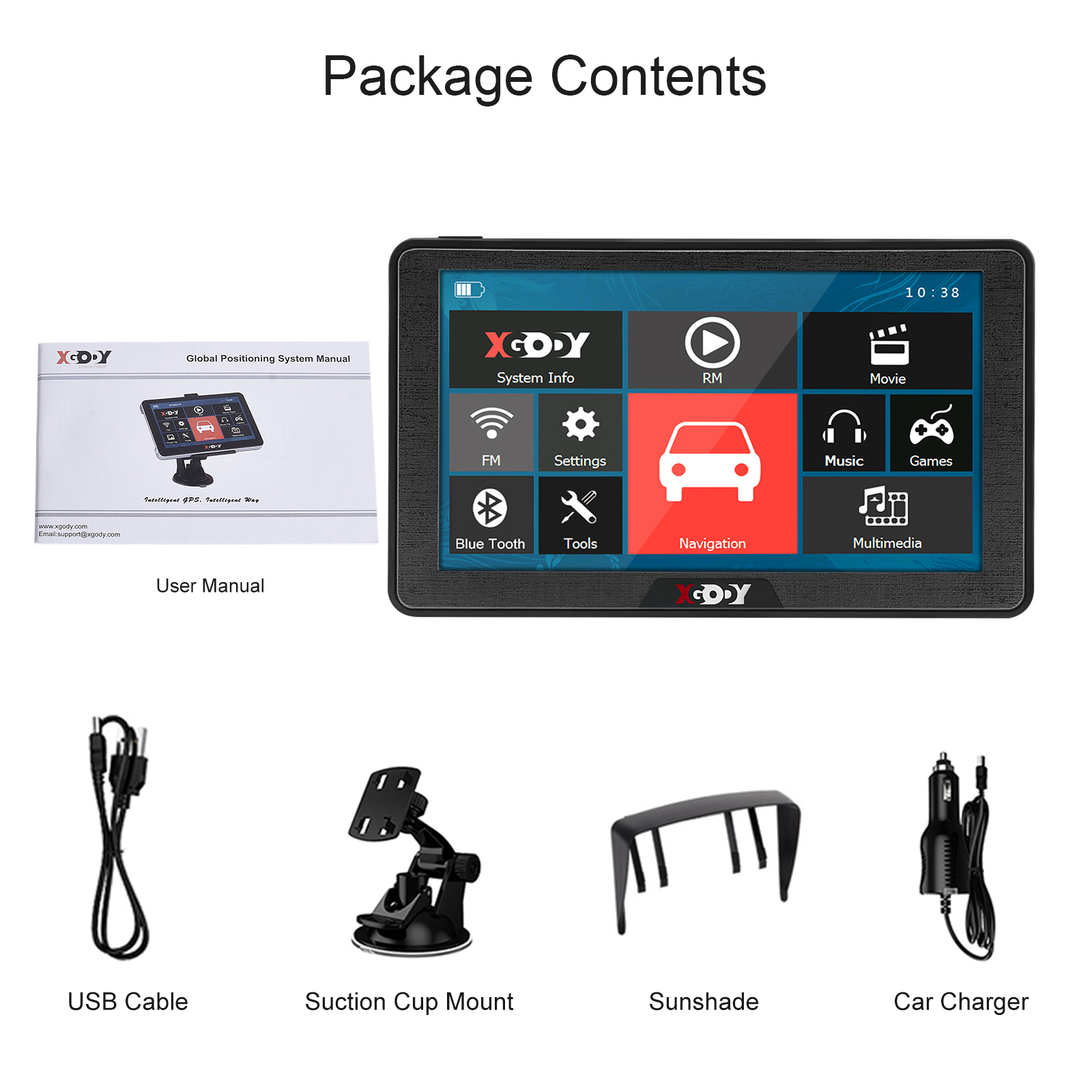 XGODY 7" Truck Car GPS Navigator Auto Navigation System Sat Nav Free AU Maps 16G - Picture 14 of 14