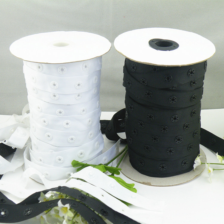 5 Yards Plastic Snap Button Tape Ribbons Crafts Fabric Sewing Accessories DIY eBay