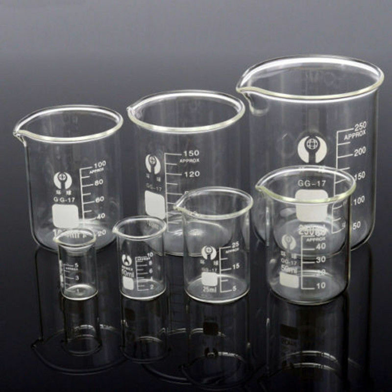 Glass Beaker Chemistry Laboratory Borosilicate Liquid Measuring ...