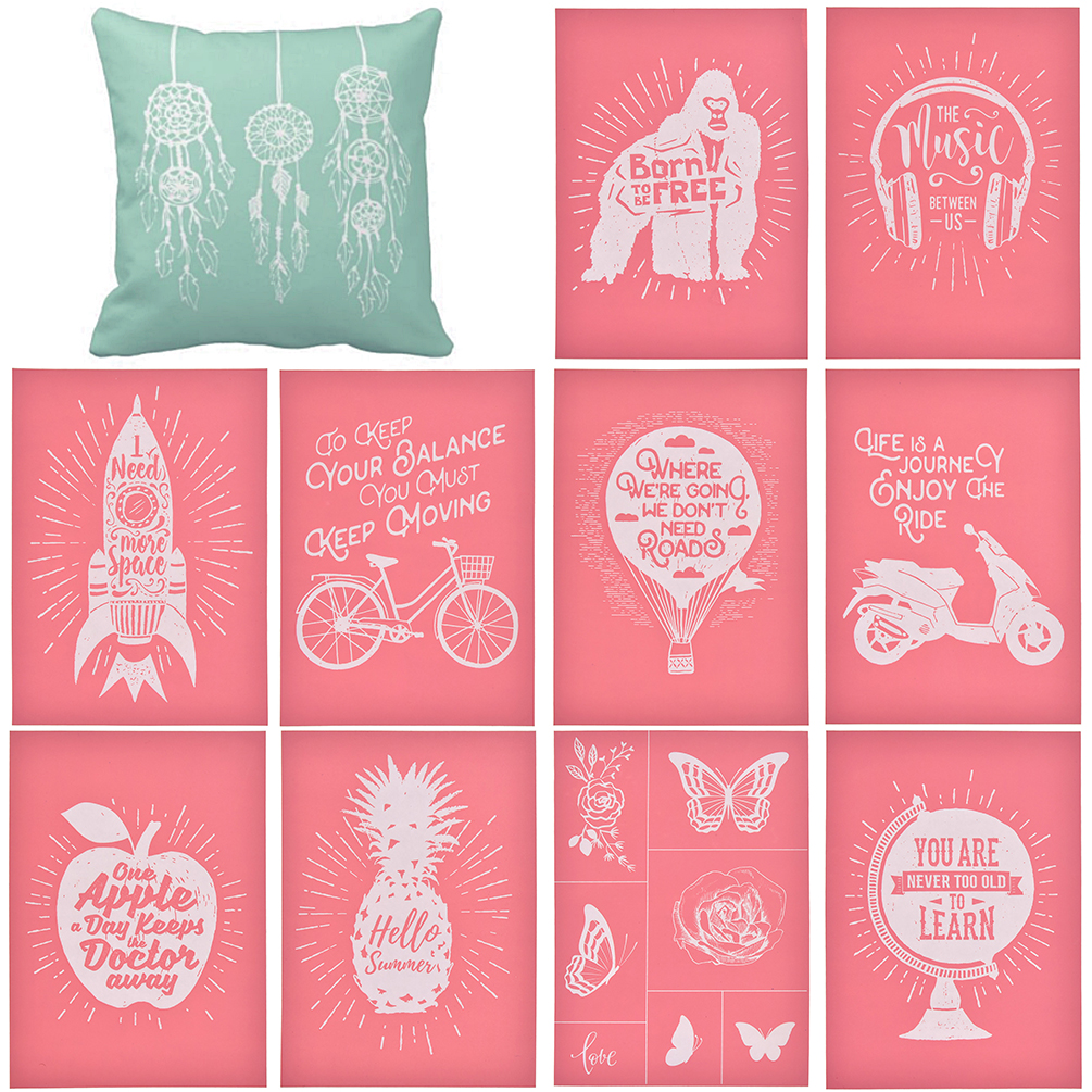 SelfAdhesive Silk Screen Printing Mesh Transfers Stencil DIY Crafts