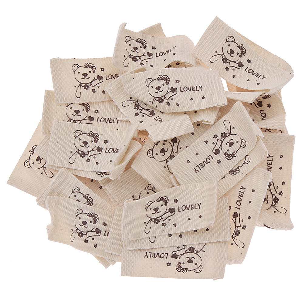 50x Cartoon Animals Washable Cloth Labels DIY Colthes Tags Sewing Accessories - Picture 15 of 19